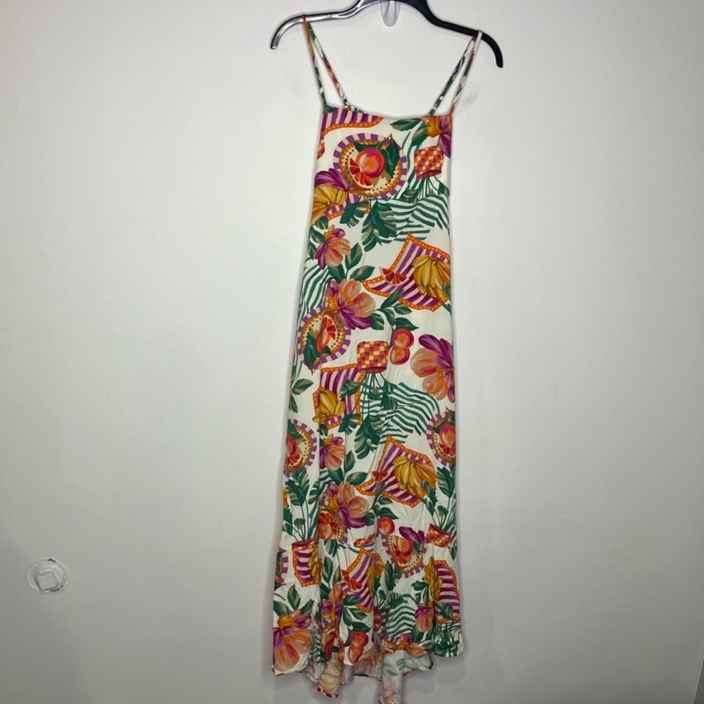 Anthropologie Paper Heart maxi sundress multicolor fruit pattern women’s‎ S